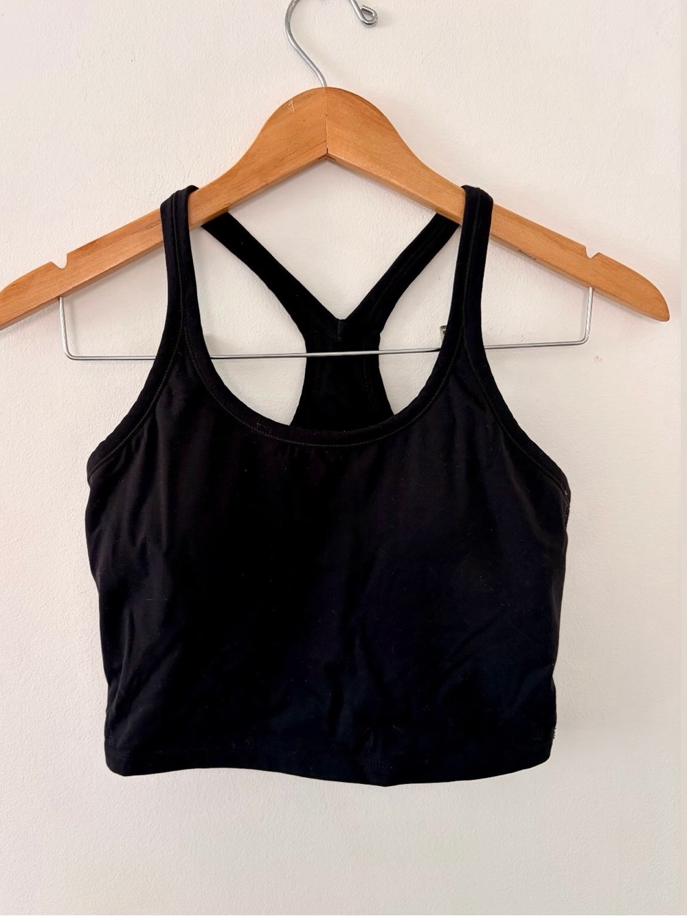 Black Racerback Crop Tank Top